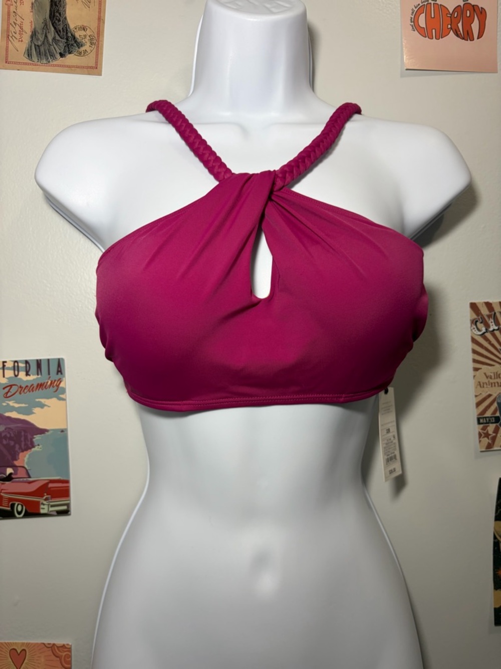 Target Women’s Fuchsia Ruched Swim Top